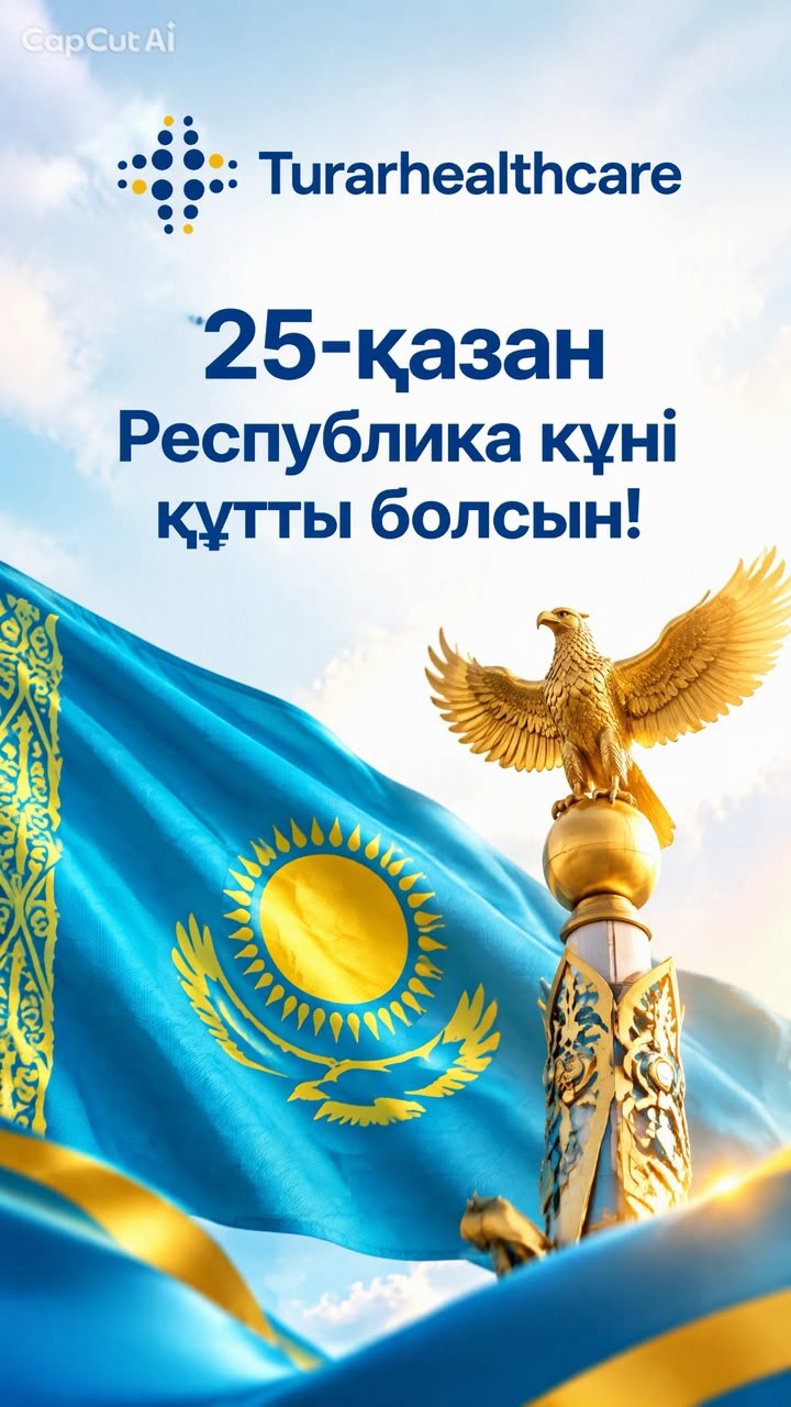 «Turar Healthcare» КеАҚ ұжымы Республика күнімен шын жүректен құттықтайды!